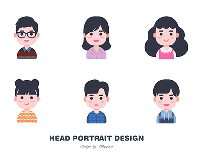 Head Portrait avatar design[for sketch]