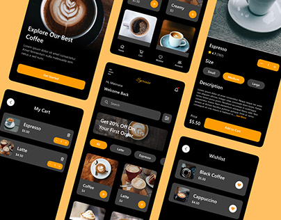 Spresso Coffee Shop App UI