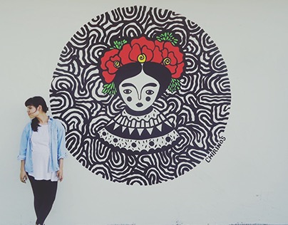 "Mujer de las Flores" Mural Tuxtla Gutierrez, Chiapas.
