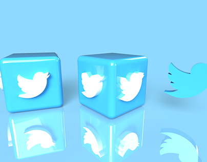 Twitter 3d Icon