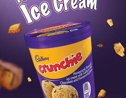 Project thumbnail - Crunchie ice cream Key Visual Design