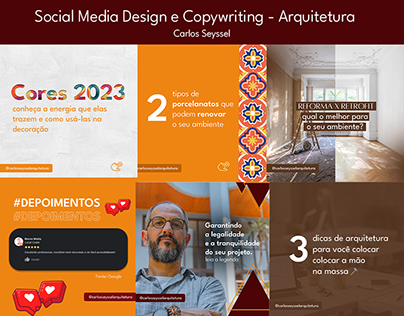 Social Media, Design, Copy - Arquitetura