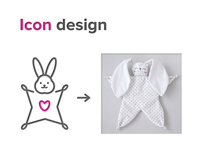 The icons design for the kids cloth web page