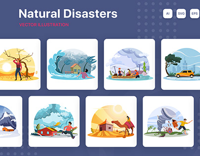 Natural Disasters Illustrations