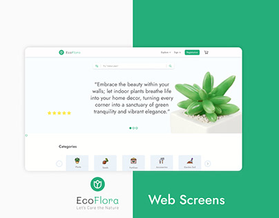 EcoFlora web Screens Design