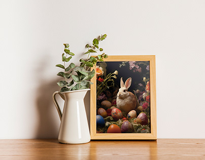 Easter Background-Framed Easter Canvas, Wall Art