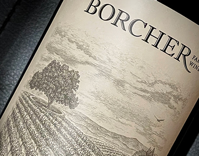 Borcher Family Wines Label Illustrated by Steven Noble