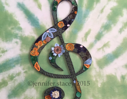 Quilled Treble Clef