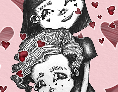 Valentine's Day Card Illustration
