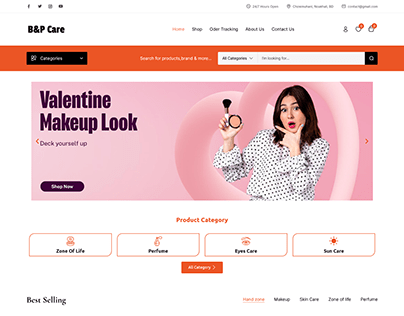 Beauty & Personal Care Online Shopping Website Design