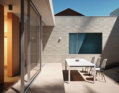 Realistic exterior minimal Arch-Viz in Blender 3d
