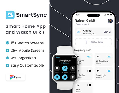 SmartSync - Smart Home Appand watch Ui kit