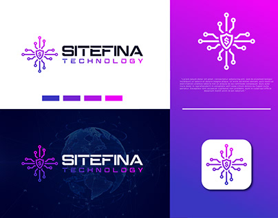 Technology, Security, Crypto And App icon Logo design