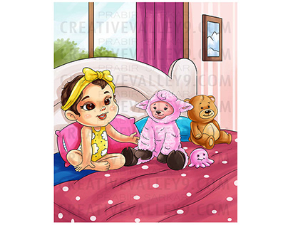 Teddy bear children book illustration