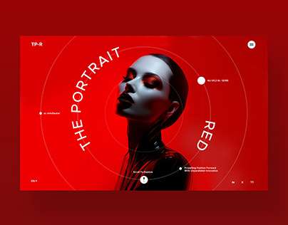 The Portrait: Red Web Ui Landing Page Design