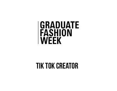 Graduate Fashion Week Tik Tok creator