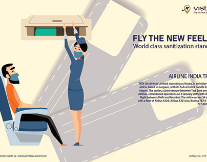Press Layout for Air Vistara with logo redesign