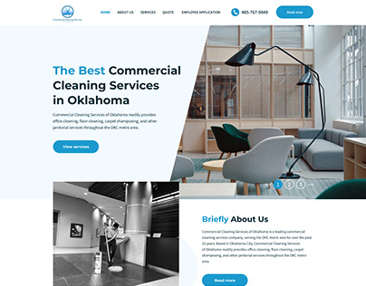 Design concept website for a cleaning company