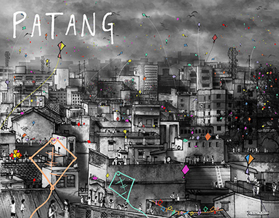 Patang (Kite) - Urban Illustration