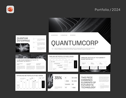 Project thumbnail - QuatumCorp Minimalist Research Report Presentation