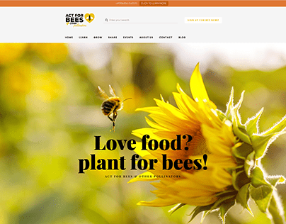 Project thumbnail - Act for Bees Website