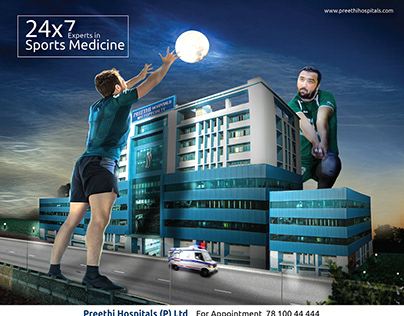 Photo manipulation for Sports Medicine ad