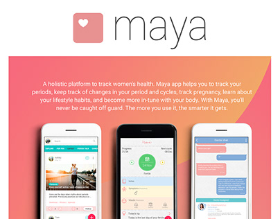 Maya period tracker - UI design