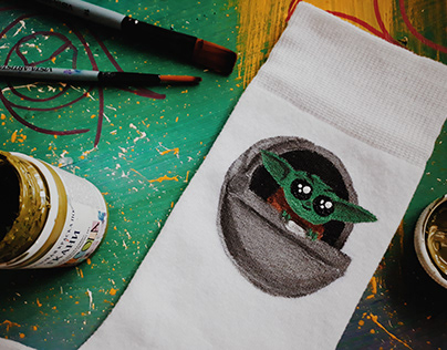 Baby Yoda Socks and T-shirt / Acrylic