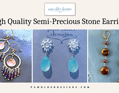 High Quality Semi-Precious Stone Earrings