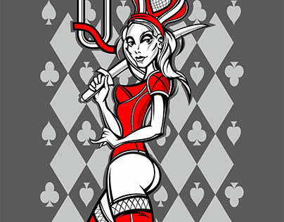 Queen card (apparel print)