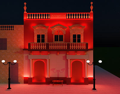 Project thumbnail - Zejtun Band Club All Red 8 Facade Light