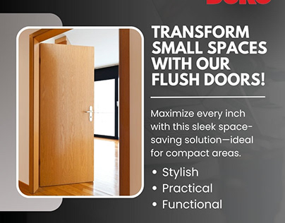 Transform small spaces with our flush doors!