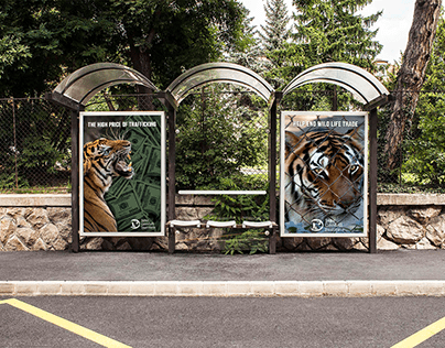 Bus stop ads for Jane Goodall Wildlife Trade