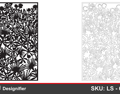 Entangled Flowers Privacy Screen DXF LS0053