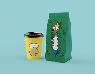 Simpsons, graphic design, mockups