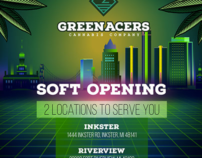 Green Acres Cannabis Company Social Media design