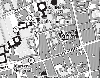 Map of Oxford in 1911 for The Dictionary of Lost Words