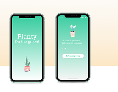 Planty - easy grow up your plants. IOS app concept.