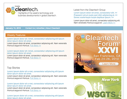 Cleantech Group, LLC: HTML Weekly Newsletter