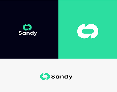 Sandy modern minimalist technology logo design