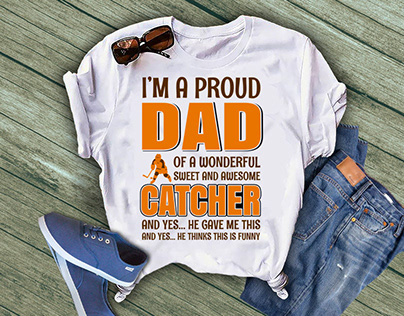 I am a proud dad, ice hockey tshirt design