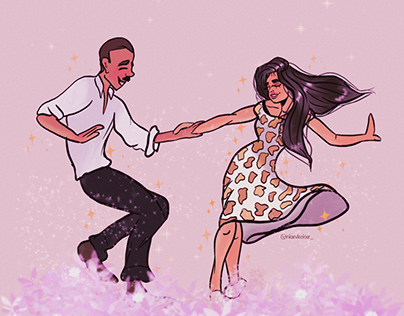 Happy dance illustration