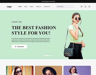 Boutique Fashion Website UI/UX Design