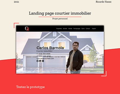 Landing page courtier immobilier