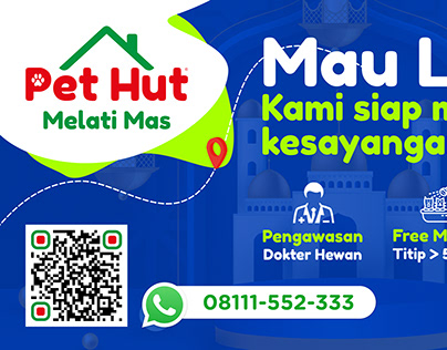 Pet Hut Melati Mas Pet Hotel Promo Design