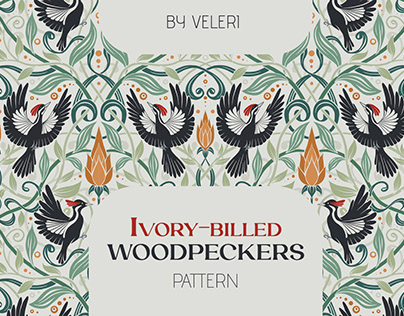 Ivory-billed woodpeckers pattern