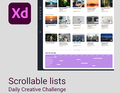 Project thumbnail - Scrollable lists - XD Daily creative challenge