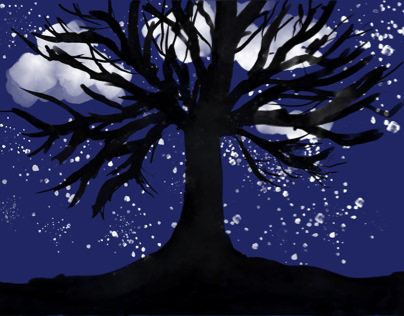 Tree night sky
