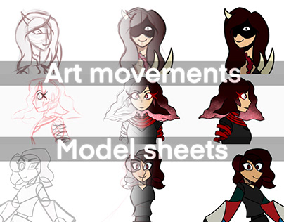 Art movements Model sheets