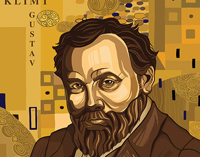 GUSTAV KLIMT Portrait stylized